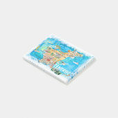 Tenerife Canarias Spanje Illustrate Map met Landm Post-it® Notes (Schuin)