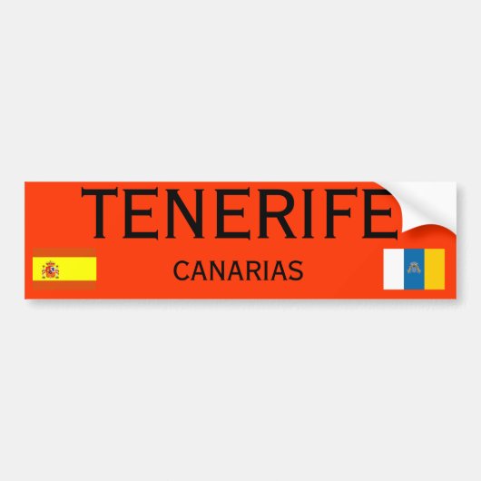 Tenerife* Canarische Bumpersticker (Voorkant)
