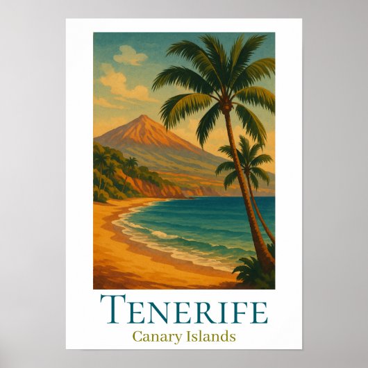 Tenerife Canarische Eilanden Mount Teide Spaans Ei Poster (Voorkant)