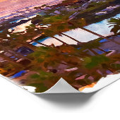 Tenerife Canarische Eilanden Waterverf Strand Poster (Hoek)