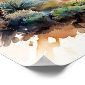 Tenerife Canarische Waterverf Poster (Hoek)