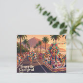 Tenerife Carnaval Spanje Briefkaart (Staand voorkant)