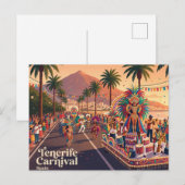 Tenerife Carnaval Spanje Briefkaart (Voorkant / Achterkant)