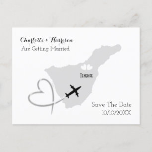 Tenerife Destination Weddings Save the Date Aankondigingskaart