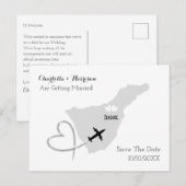 Tenerife Destination Weddings Save the Date Aankondigingskaart (Voorkant / Achterkant)