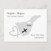 Tenerife Destination Weddings Save the Date Aankondigingskaart (Voorkant)