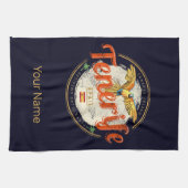 Tenerife en Papegaai Canarische Eilanden Spanje Vi Theedoek (Horizontaal)