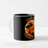 Tenerife Hotspots Retro Coffee Mugs Tweekleurige Koffiemok (Voorkant links)