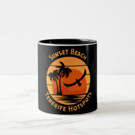 Tenerife Hotspots Retro Coffee Mugs Tweekleurige Koffiemok