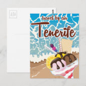Tenerife ijs cartoon reisposter briefkaart (Voorkant / Achterkant)