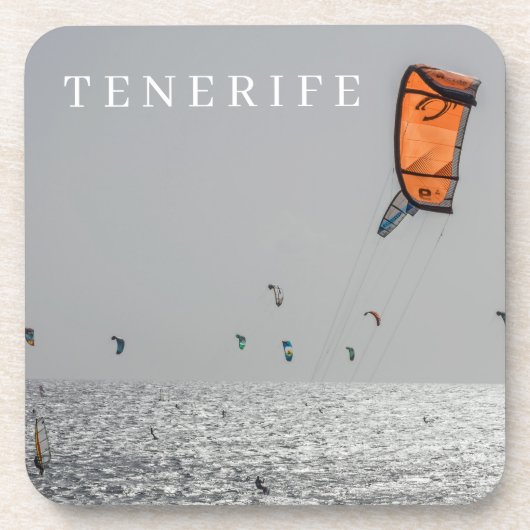 Tenerife kite surfers uitzicht onderzetters (Voorkant)