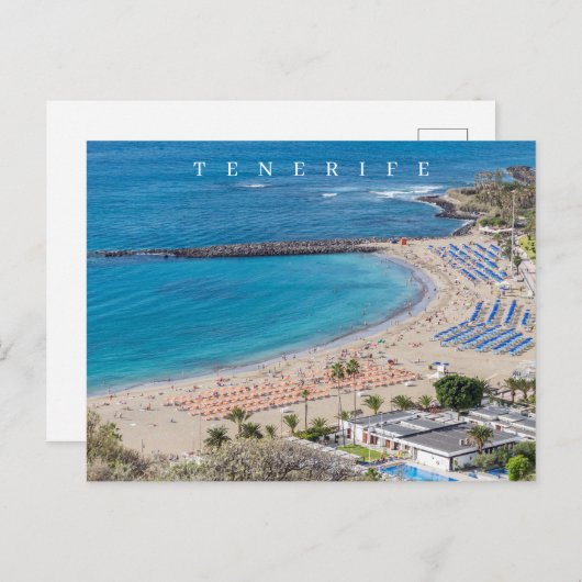 Tenerife Las Vistas strand uitzicht ansichtkaart Briefkaart (Voorkant / Achterkant)