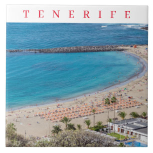 Tenerife Las Vistas uitzicht keramische tegel Tegeltje