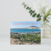 Tenerife Los Cristianos uitzicht briefkaart (Staand voorkant)