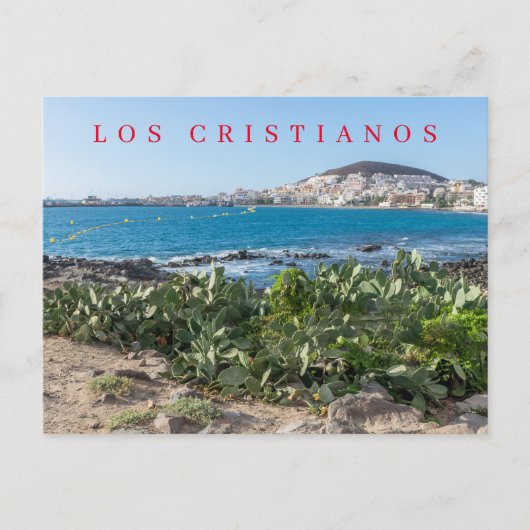 Tenerife Los Cristianos uitzicht briefkaart (Voorkant)