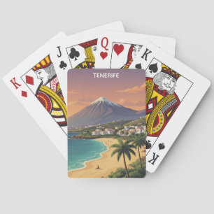 Tenerife Mount Teide Canarisch Eiland Reis Pokerkaarten