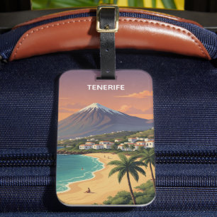 Tenerife Mount Teide Canarisch Eiland Reisreproduc Bagagelabel