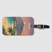 Tenerife Mount Teide Canarisch Eiland Reisreproduc Bagagelabel (Voorkant (horizontaal))
