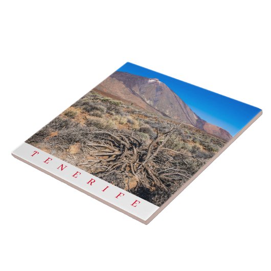 Tenerife Mount Teide uitzicht keramische tegel Tegeltje (Zijkant)