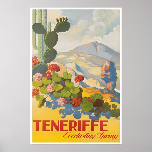 Tenerife Reisposter Spanje Kunstprint Spaans Poster (Voorkant)
