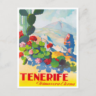 Tenerife Spanje briefkaart van het vliegverkeer