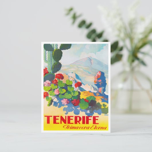 Tenerife Spanje briefkaart van het vliegverkeer (Staand voorkant)