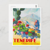 Tenerife Spanje briefkaart van het vliegverkeer (Voorkant / Achterkant)