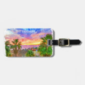 Tenerife Spanje Canarische Eilanden vintage reizen Bagagelabel (Voorkant horizontaal)