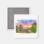 Tenerife Spanje Canarische Eilanden vintage reizen Magneet (Voorkant / Achterkant)