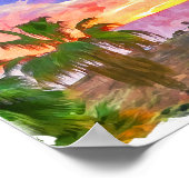 Tenerife Spanje Canarische Eilanden vintage reizen Poster (Hoek)