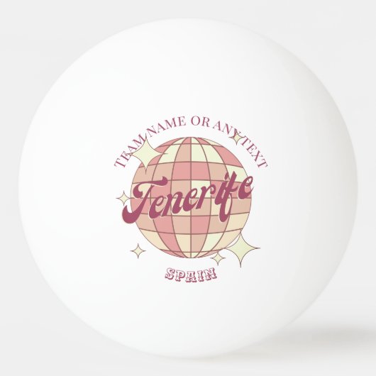 Tenerife Spanje City tafeltennis Pingpongbal (Voorkant)
