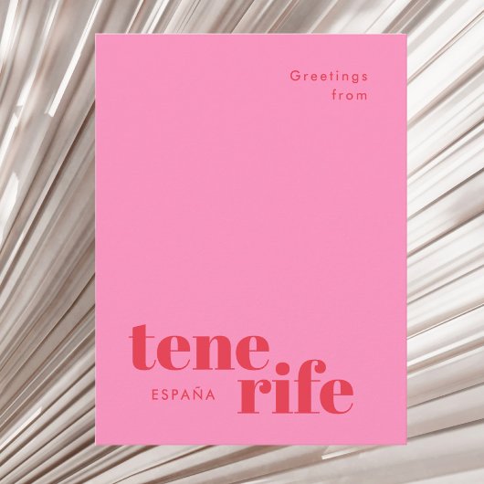 Tenerife Spanje moderne typografie briefkaart