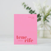 Tenerife Spanje moderne typografie briefkaart (Staand voorkant)