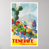 Tenerife Spanje poster van het vliegverkeer (Voorkant)