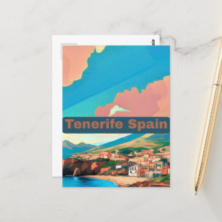 Tenerife Spanje Travel Briefkaart Art Spanje Trave