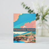 Tenerife Spanje Travel Briefkaart Art Spanje Trave (Staand voorkant)