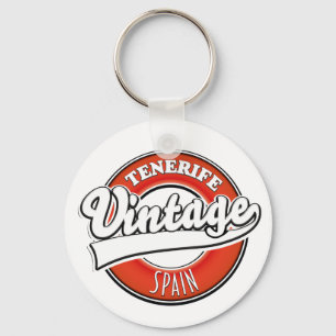 tenerife spanje vintage stijl logo sleutelhanger