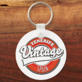 tenerife spanje vintage stijl logo sleutelhanger (Voorkant)