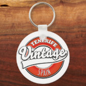 tenerife spanje vintage stijl logo sleutelhanger (Voorkant)