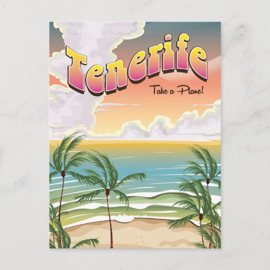 Tenerife strand Holiday poster Briefkaart (Voorkant)