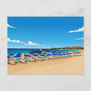Tenerife strand uitzicht ansichtkaart briefkaart