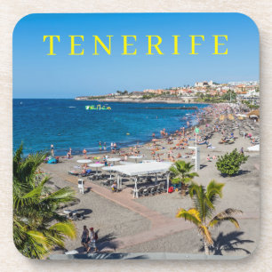 Tenerife strand uitzicht onderzetters