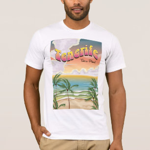 Tenerife strand vakantieposter t-shirt