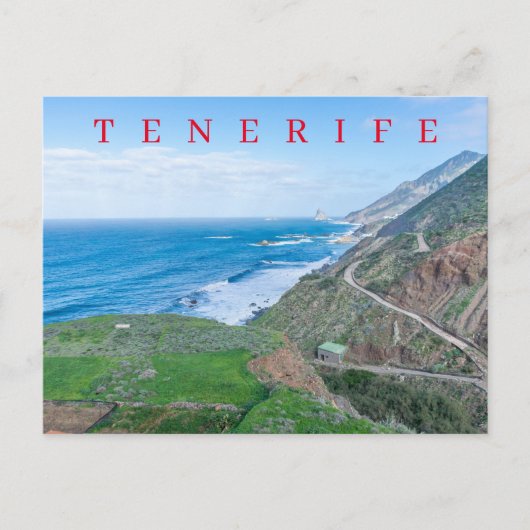 Tenerife Taganana uitzicht briefkaart (Voorkant)