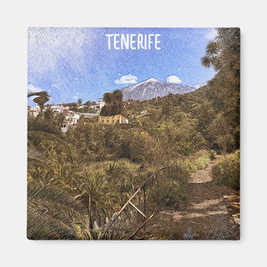 Tenerife Teide Mountain Canarische Eilanden Spanje Magneet (Voorkant)