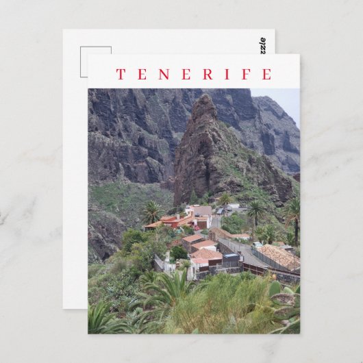 Tenerife uitzicht op Masca ansichtkaart Briefkaart (Voorkant / Achterkant)