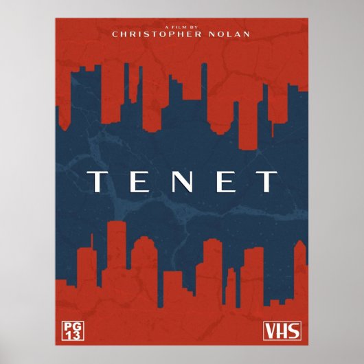 TENET retro vhs cover Poster (Voorkant)
