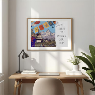 Tengboche-klooster Everest Spirituele Motivatie Poster