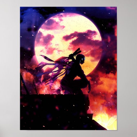 Tengen Uzui Demon Slayer Kimetsu no Yaiba Anime Poster (Voorkant)