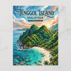 Tenggol-eiland Maleisië Briefkaart